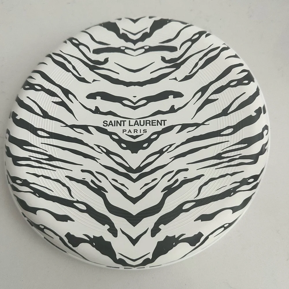 Saint Laurent Zebra Frisbee in Black and White - Picture 1 of 4